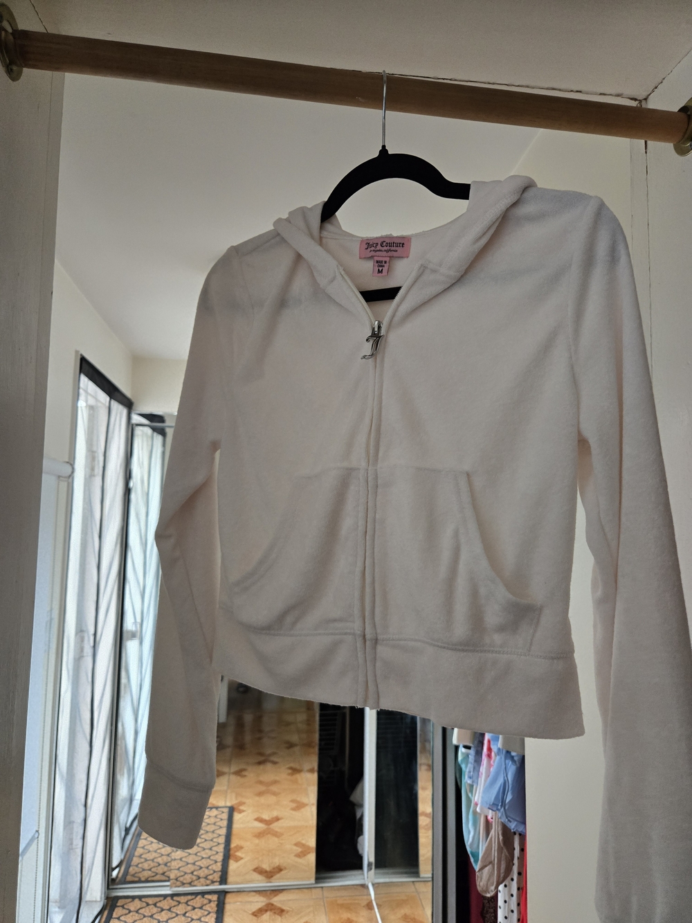 Juicy Couture Cream Hooded Teddy Zip Jacket And Matching Pants